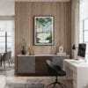 04 - Framed Brisbane Streets Beach Watercolor Canvas Print - Home Office.jpg