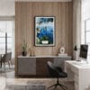 04 - Framed Capri Italy Watercolor Canvas Print - Home Office.jpg