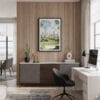 04 - Framed Central Park New York Watercolor Canvas Print - Home Office.jpg