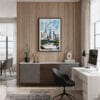 04 - Framed Chicago Millennium Park Watercolor Canvas Print - Home Office.jpg