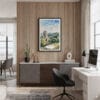 04 - Framed Clifton Bridge Bristol Watercolor Canvas Print - Home Office.jpg