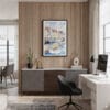 04 - Framed Copenhagen Denmark Watercolor Canvas Print - Home Office.jpg