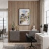 04 - Framed Cordoba Spain Watercolor Canvas Print - Home Office.jpg