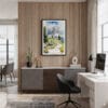 04 - Framed Dolomites Hiking Watercolor Canvas Print - Home Office.jpg