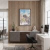 04 - Framed Edinburgh - Watercolor Canvas Print - Home Office.jpg