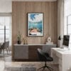 04 - Framed Great Barrier Reef Watercolor Canvas Print - Home Office.jpg