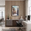 04 - Framed Hanoi Old Quarter Watercolor Canvas Print - Home Office.jpg