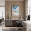 04 - Framed Hawaii Honolulu Waikiki - Watercolor Canvas Print - Home Office.jpg