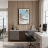 04 - Framed Hawaii - Maui - Watercolor Canvas Print - Home Office.jpg