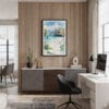 04 - Framed La Jolla Beach Watercolor Canvas Print - Home Office.jpg