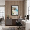 04 - Framed La Jolla Coast Watercolor Canvas Print - Home Office.jpg