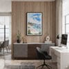04 - Framed Laguna Beach Coast Watercolor Canvas Print - Home Office.jpg