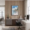 04 - Framed Lake Garda Italy Watercolor Canvas Print - Home Office.jpg