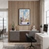 04 - Framed Las Vegas Center Watercolor Canvas Print - Home Office.jpg
