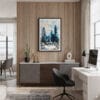 04 - Framed London Business Skyline Watercolor Canvas Print - Home Office.jpg