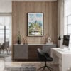 04 - Framed Machu Picchu Watercolor Canvas Print - Home Office.jpg