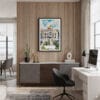04 - Framed Mexico Palacio de Bellas Artes Watercolor Canvas Print - Home Office.jpg