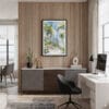 04 - Framed Miami Beach Watercolor Canvas Print - Home Office.jpg