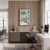04 - Framed Miami Watercolor Canvas Print - Home Office.jpg