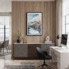 04 - Framed Mount Fuji from Oshino Watercolor Canvas Print - Home Office.jpg