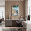 04 - Framed Naples Italy Watercolor Canvas Print - Home Office.jpg