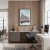 04 - Framed Nashville Skyline Watercolor Canvas Print - Home Office.jpg