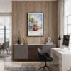 04 - Framed New Orleans Canal Street Watercolor Canvas Print - Home Office.jpg