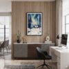 04 - Framed Nothern Lights Finland Watercolor Canvas Print - Home Office.jpg