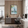 04 - Framed Orlando Florida Watercolor Canvas Print - Home Office.jpg