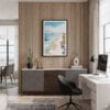 04 - Framed Outer Banks NC Watercolor Canvas Print - Home Office.jpg