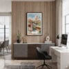 04 - Framed Penang Malaysia Watercolor Canvas Print - Home Office.jpg