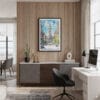04 - Framed Philadelphia City Hall Watercolor Canvas Print - Home Office.jpg