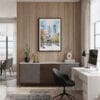 04 - Framed Philadelphia Downtown Watercolor Canvas Print - Home Office.jpg