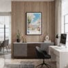 04 - Framed San Francisco Lombard Street - Watercolor Canvas Print - Home Office.jpg
