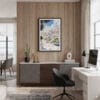 04 - Framed San Francisco - Painted Ladies - Watercolor Canvas Print - Home Office.jpg