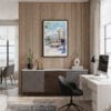 04 - Framed San Francisco - Watercolor Canvas Print - Home Office.jpg
