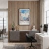 04 - Framed Sapporo Japan - Watercolor Canvas Print - Home Office.jpg