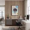 04 - Framed Seattle Space Needle Closeup Watercolor Canvas Print - Home Office.jpg