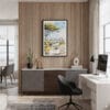 04 - Framed Serengeti Africa Watercolor Canvas Print - Home Office.jpg