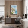 04 - Framed Sicily Italy Watercolor Canvas Print - Home Office.jpg