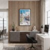 04 - Framed Spain Madrid Watercolor Canvas Print - Home Office.jpg