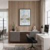 04 - Framed Taj Mahal Watercolor Canvas Print - Home Office.jpg