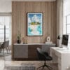 04 - Framed The Bahamas Watercolor Canvas Print - Home Office.jpg