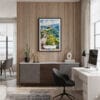 04 - Framed The Great Wall of China Watercolor Canvas Print - Home Office.jpg