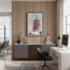 04 - Framed Tokyo Sakura - Watercolor Canvas Print - Home Office.jpg