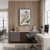 04 - Framed Torrey Pines San Diego Watercolor Canvas Print - Home Office.jpg