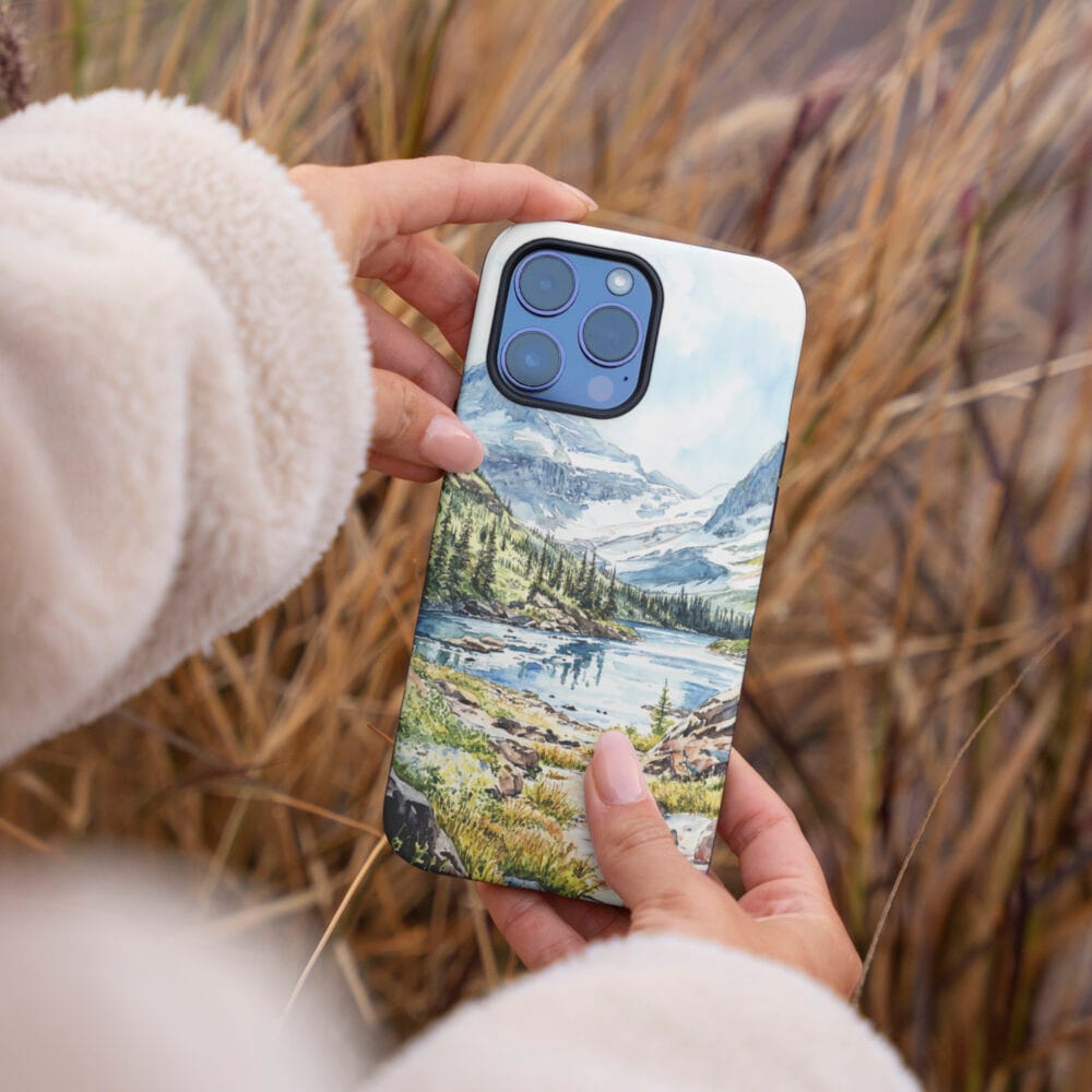 04 - Glacier National Park Phone Case - Female hand.jpg 04 - Glacier National Park Phone Case - Female hand.jpg