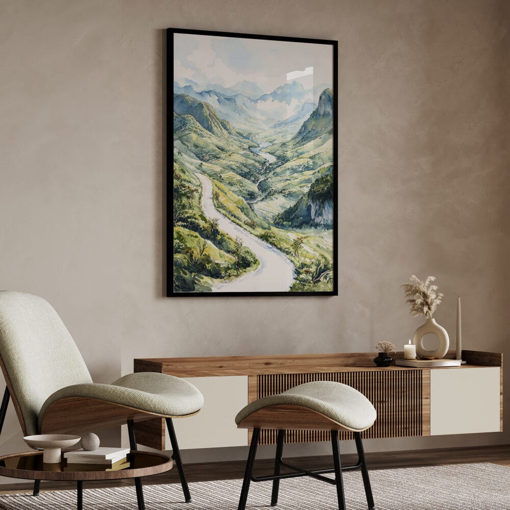 04 - Ha Giang Vietnam Watercolor Art - Digital Downloads - Japandi.jpg 04 - Ha Giang Vietnam Watercolor Art - Digital Downloads - Japandi.jpg