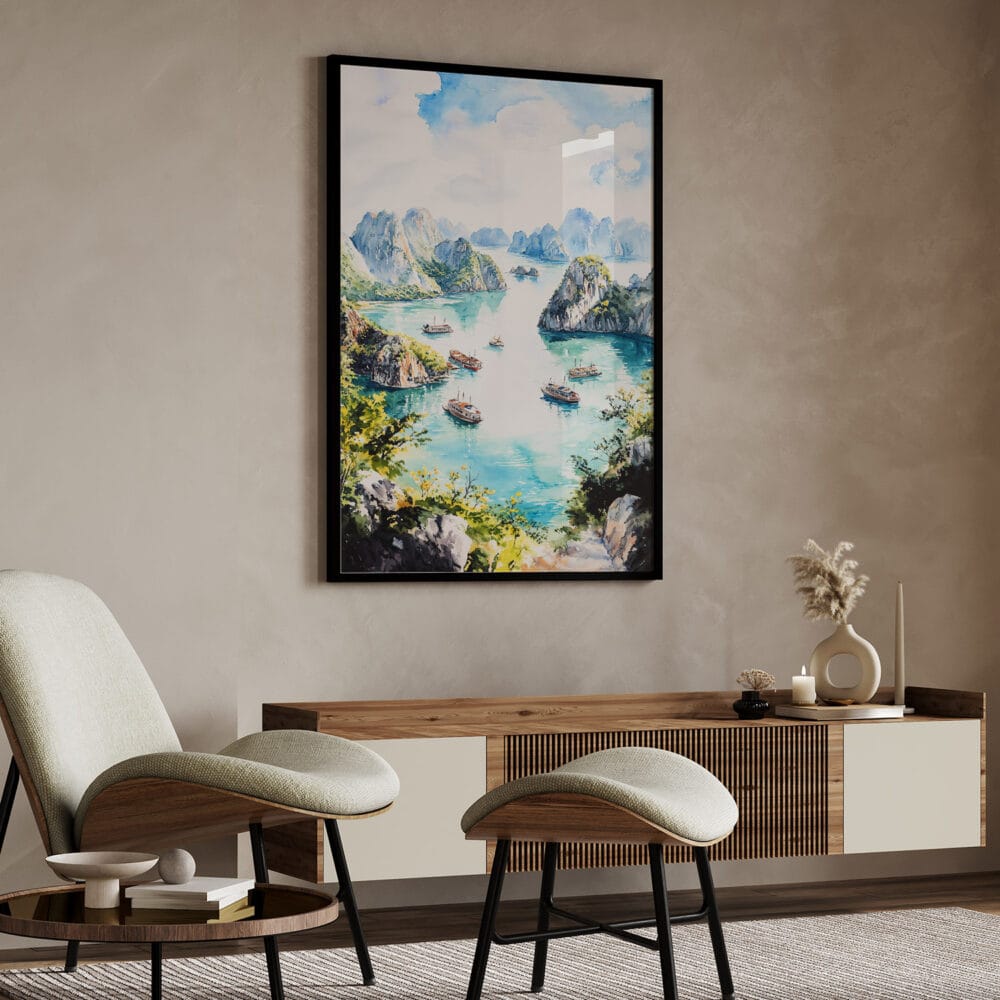 04 - Ha Long Bay Vietnam Watercolor Art - Digital Downloads - Japandi.jpg 04 - Ha Long Bay Vietnam Watercolor Art - Digital Downloads - Japandi.jpg