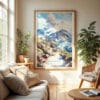 04 - Haleakalā National Park Watercolor Wall Art in Boho Living Room.jpg